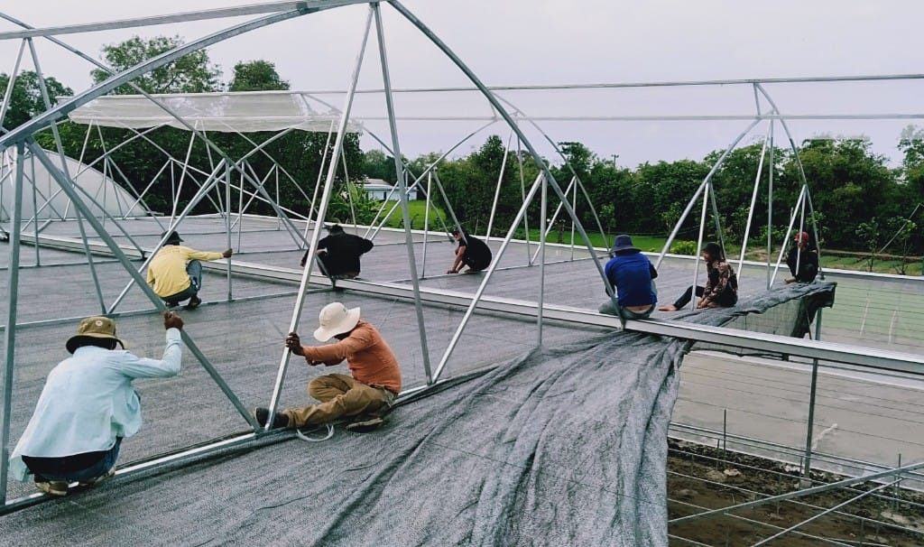 Thi công 1.500 m² trồng thủy canh tại Cần Giuộc, Long An